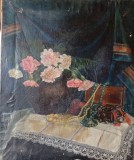 Semnat și datat Adele Trato 1927 Natura statica cu coliere si bijuterii