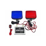 Stroboscoape auto 12V rosu-albastru, set 2 bucati cu modul de comanda