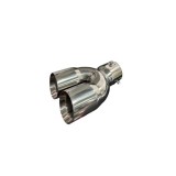 Ornament toba inox dublu universal diametru 76mm Cod: A2009X-76 Automotive TrustedCars