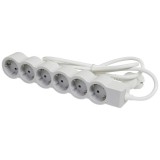 Prelungitor 5m 6 prize 3x1.5 Alb/Gri