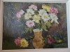 Tablou original &ndash; Flori &icirc;n vază, semnat Mihai Cămăruț, Natura statica, Ulei, Realism
