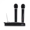 Set 2 Microfoane Wireless Karaoke Conferinte Andowl, Receiver Inclus, Sistem Profesional, Negru