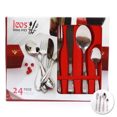 Tacamuri Icos S024DPROM, inox, set 24 buc foto