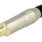 Conector RCA mamă gri aurit