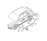 Bandou usa fata AUDI Q3 (8U), 01.2015-08.2018, partea stanga, grunduit, gri; usa fata,