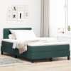 Pat Box Spring Gossi, Catifea Verde Inchis, Dublu Mic (120x193), Cadru Robust, Saltea Inclusa