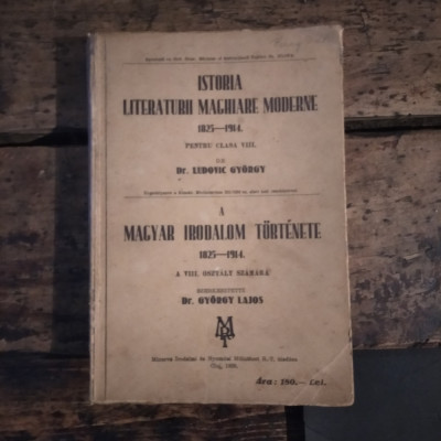 Istoria literaturii maghiare moderne 1825-1914 pentru clasa VIII Ludovic Gyorgy foto