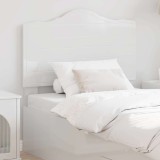 VidaXL Tăblie cap cu headboard Alb Lucios 100 cm Lemn compozit 888038