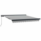 Cumpara ieftin Copertina retractabila antracit/alb, 3x2,5 m, textil/aluminiu