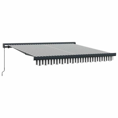 Copertina retractabila antracit/alb, 3x2,5 m, textil/aluminiu foto