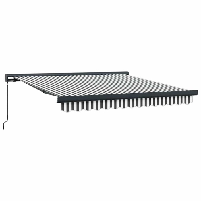 Copertina retractabila antracit/alb, 3x2,5 m, textil/aluminiu