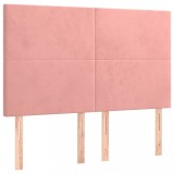 Cumpara ieftin Tablii de pat, 4 buc, roz, 72x5x78/88 cm, catifea