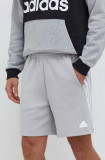 Adidas pantaloni scurți bărbați, culoarea gri IR9165