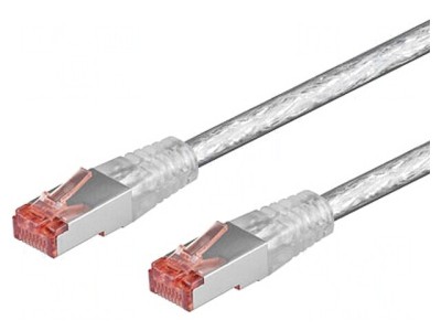 Patch cord S/FTP Cat6 2m Transparent LSZH foto