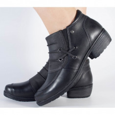 Botine Reflexan negre piele naturala (cod 81920-01) foto