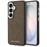 Husa MagSafe pentru Samsung Galaxy S26 Plus S947, Karl Lagerfeld, Initial Logo Debossed, Maro