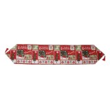 Decoratiune pentru Masa, Flippy, Model cu Merry Christmas, Tematica Craciun, Rosu Verde