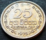 Cumpara ieftin Moneda 25 CENTI - SRI LANKA, anul 1975 *cod 49, Asia