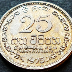 Moneda 25 CENTI - SRI LANKA, anul 1975 *cod 49