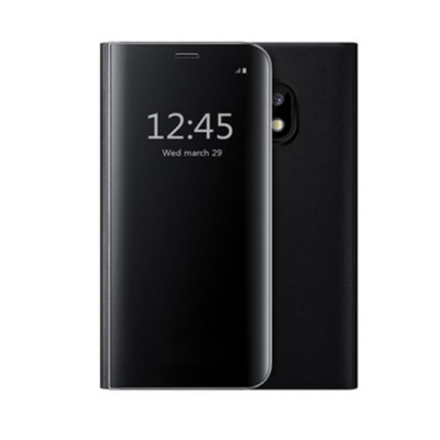 Husa Flip Stand Mirror, Samsung Galaxy J7 2017, Black foto