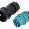 Conector circular mamă 5 pini, argintat