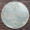 (A702) MONEDA DIN ARGINT AUSTRIA - 6 KREUZER 1849, LIT. A (VIENA), FRANZ JOSEPH, Europa