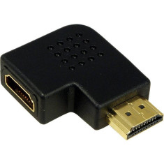 Adaptor Logilink AH0008 HDMI Male - HDMI Female conector 90 grade negru foto