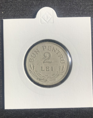 Moneda bun pentru 2 lei 1924 monetăria Poissy foto