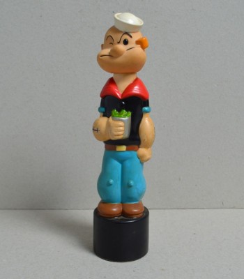 Recipient tip flacon pentru șampon sau gel de duș, model Popeye Marinarul 1987 foto