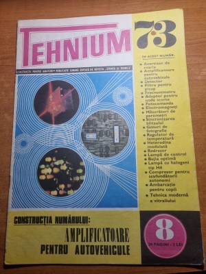 revista tehnium august 1973-amenajari interioare foto