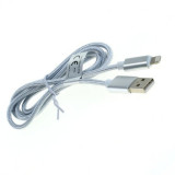 2-in-1 Cablu de date iPhone / Micro-USB 1M Culoare Gri