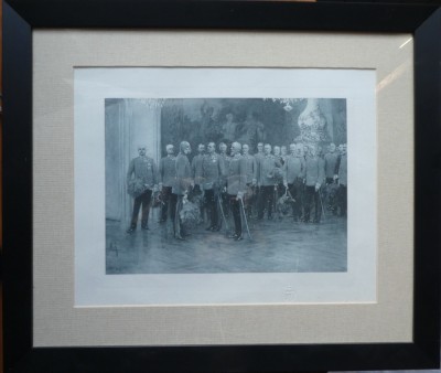 Litografie, Imparatul Franz Joseph al Austriei la Cercul Militar din Viena, 1914 foto