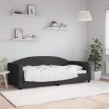 VidaXL Cadru de pat, negru, 90x190 cm, material textil