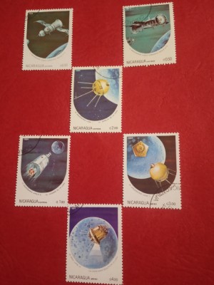 NICARAGUA, SPACE - 6 VALORI ȘTAMPILATE foto