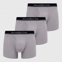 Abercrombie & Fitch boxeri 3-pack barbati, culoarea gri