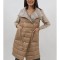 VESTA LUNGA MATLASATA REVERSIBILA CU BUZUNARE LUCETTE Camel L-XL