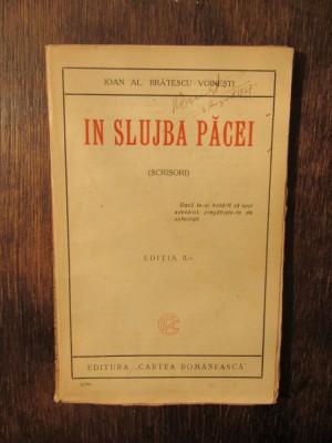 &amp;Icirc;n slujaba păcei (Scrisori) - Ioan Al. Brătescu-Voinești foto