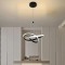 Pendul LED 28W, suspendat, culoare corp negru/alb, inaltime reglabila