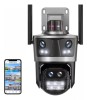 Camera de Supraveghere WiFi, Bluetooth, TSS-P12-8 ,Ultra HD, 4 Lentile, Unghi Larg, Zoom 8X, Night Vision,Sirena, Audio Bidirectional