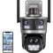 Camera de Supraveghere WiFi, Bluetooth, TSS-P12-8 ,Ultra HD, 4 Lentile, Unghi Larg, Zoom 8X, Night Vision,Sirena, Audio Bidirectional