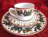 SET MIC DEJUN PORTELAN TRIPTIS THURINGEN GERMANIA DECOR DE IARNA CEASCA CAFEA SI FARFURII