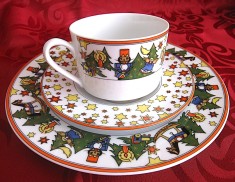 SET MIC DEJUN PORTELAN TRIPTIS THURINGEN GERMANIA DECOR DE IARNA CEASCA CAFEA SI FARFURII