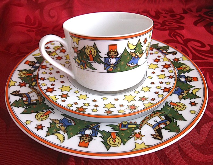 SET MIC DEJUN PORTELAN TRIPTIS THURINGEN GERMANIA DECOR DE IARNA CEASCA CAFEA SI FARFURII
