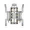 Tren de aterizare marca STARTRC, cu lumina LED in 4 culori, compatibil cu drona DJI Mini 3 Pro, pliabil