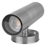 Cumpara ieftin Aplica LED De Perete Interior/Exterior Techstar&reg; CMJ-BDA304, Putere 2 x 6W, Culoare Lumina 3000K, Spoturi GU10, 20 x 6 Cm, IP 65, Inox