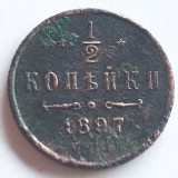Rusia Țarista 1/2 copeica / kopeika 1897 Nicolai ll