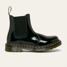 Dr. Martens ghete chelsea de piele 2976 femei, culoarea negru, cu toc plat DM25278001