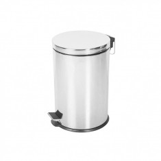 Cos de Gunoi cu Pedala Casa Plastor, 20 L, Inox, Argintiu, Cos cu Pedala, Cos de Gunoi de Inox, Cos Hartie, Cos Gunoi Hartie, Cos Birou, Cos Office, C