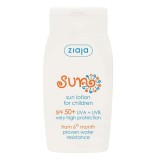Lotiune pentru protectie solara copii, SPF50+, 6luni+ Sun, 125ml, Ziaja