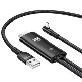 Cablu Date si Incarcare HDMI la Lightning Usams U53 US-SJ442, 2 m, Negru SJ442HD01